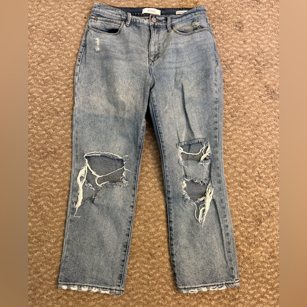 Skinnygirl High-Rise Straight Crop Jeans